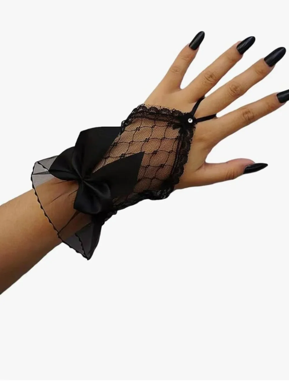 Fingerless Mesh Wrist Gloves